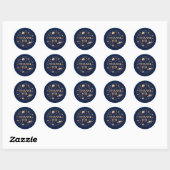 Space Theme Star and Planet Dank u Ronde Sticker (Vel)