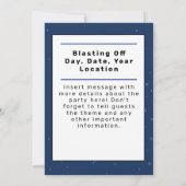 Space Theme Verjaardagsfeest Uitnodigen - aangepas Kaart (Achterkant)