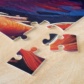 Space themed art with fish legpuzzel (Zijkant)