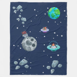 Space themed blanket. fleece deken