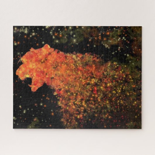 Space Tiger Puzzel - Schilderij (Horizontaal)