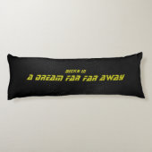 Space time, Pink and Yellow script Lichaamskussen (Achterkant)