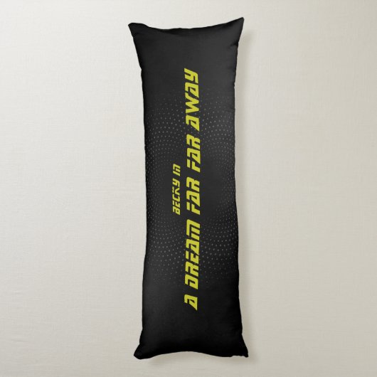 Space time, Pink and Yellow script Lichaamskussen (Achterkant (Verticaal))