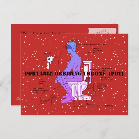 SPACE TOILET van Jetpackcorps Briefkaart (Voorkant / Achterkant)