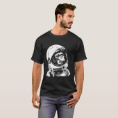 Space Travel Astronaut Monkey T-shirt (Voorkant volledig)