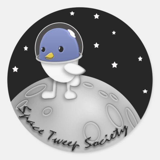 Space Tweep Society Logo-Sticker Ronde Sticker (Voorkant)