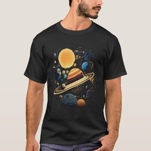 Space UFO Alien Spaceship Astronomy Extraterrestri T-shirt (Voorkant)