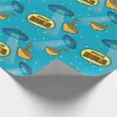 Space Ufo Night Sky Cadeaupapier (Hoek)