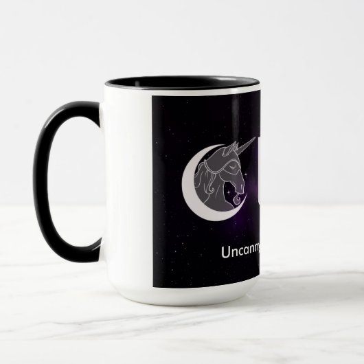 Space Unicorn 15 oz ringer mok (Links)