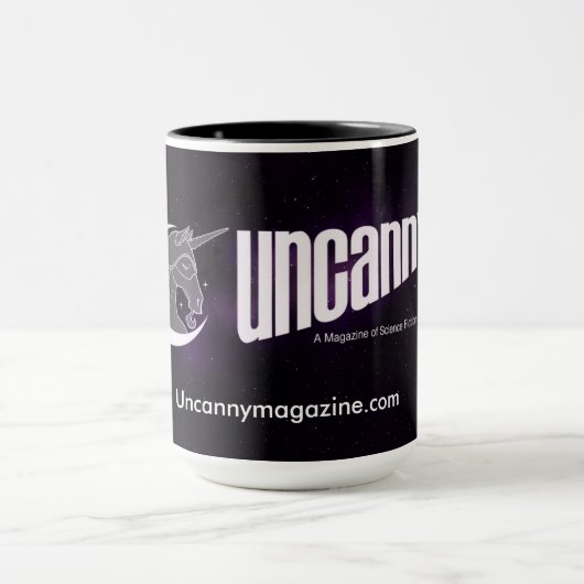 Space Unicorn 15 oz ringer mok (Midden)