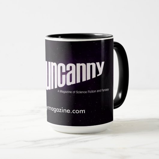 Space Unicorn 15 oz ringer mok (Voorkant rechts)