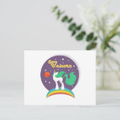 Space Unicorn Briefkaart (Staand voorkant)