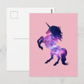 Space unicorn briefkaart (Voorkant / Achterkant)