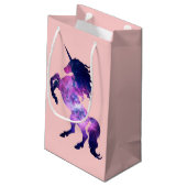 Space unicorn klein cadeauzakje (Achterkant Gekanteld)