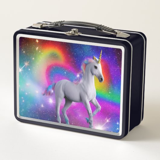 Space Unicorn Metal Lunch Box (Voorkant)