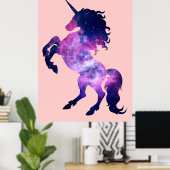 Space unicorn poster (Thuiskantoor)