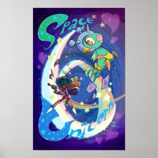 Space Unicorn Poster (Voorkant)