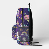 Space Unicorn Rugzak – Rainbow Galaxy Patroon (Rechts)