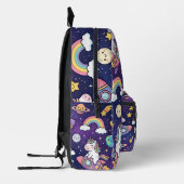 Space Unicorn Rugzak – Rainbow Galaxy Patroon (Links)