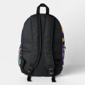 Space Unicorn Rugzak – Rainbow Galaxy Patroon (Achterkant)