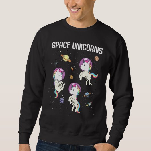 Space Unicorns Astronaut Planet Unicorn 1 Trui (Voorkant)