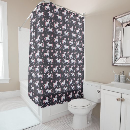 Space Unicorns Shower Curtain Douchegordijn (In situ)