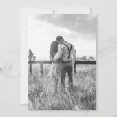 Space Universe Blue Galaxy Photo Collage Wedding Kaart (Achterkant)