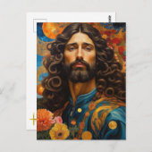 *~* Space Universe Earth AP50 Knap Man Briefkaart (Voorkant / Achterkant)