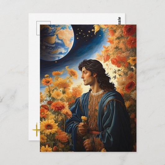 *~* Space Universe Heal AP50 Jong Man Briefkaart (Voorkant / Achterkant)