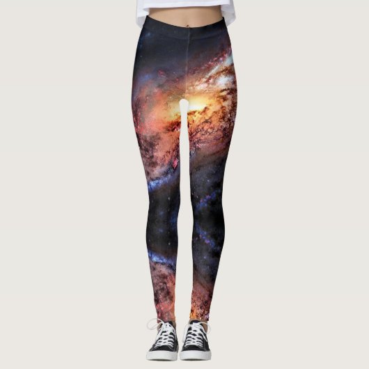 Space Universe - Power Yoga Leggings (Voorkant)