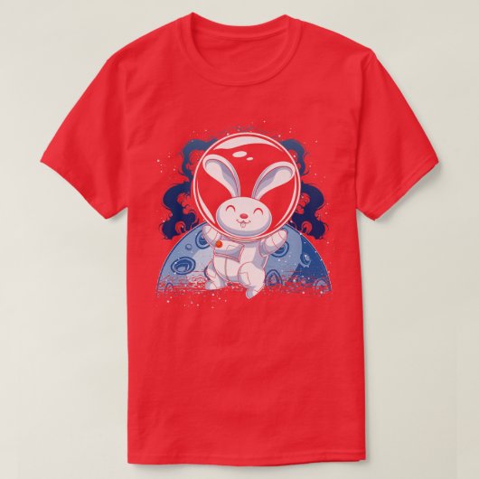 Space Universe Rabbit Animal Lover Science Bunny A T-shirt (Design voorkant)