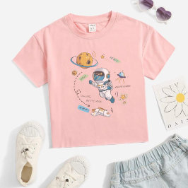 Space vector t-shirt ontwerp en baby tends |
