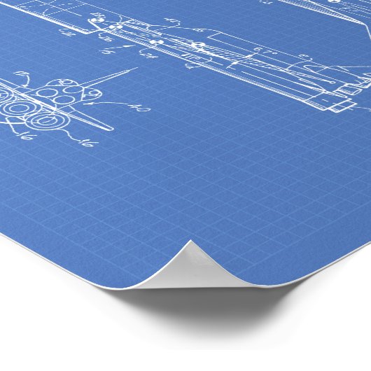 Space Vehicle 1975 Patent Art Blueprint Poster (Hoek)