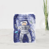 Space verjaardagskaart kaart (Voorkant)