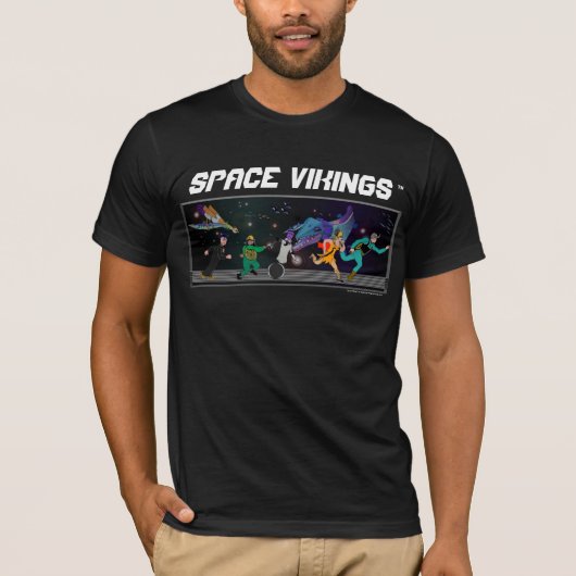 Space Vikings Crew op het BLACK-SHIRT uitvoeren T-shirt (Voorkant)
