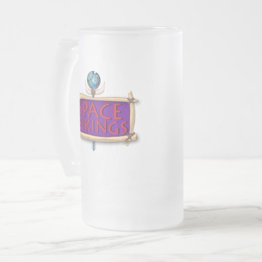 Space Vikings Title Logo Matglas Bierpul (Voorkant links)