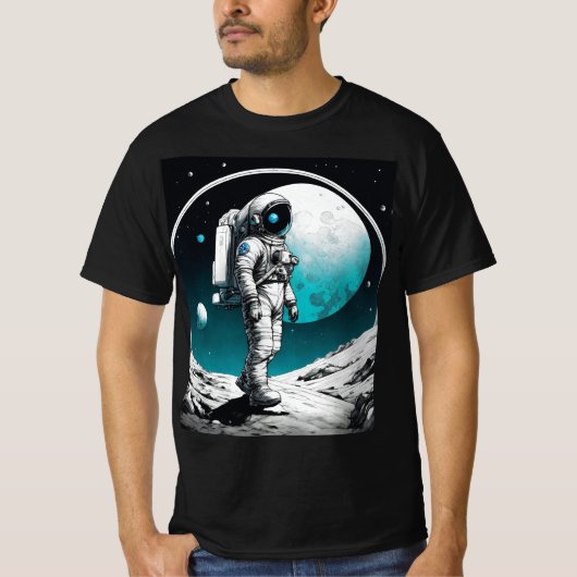 Space Voyager: Retro Expeditie T-shirt (Voorkant)