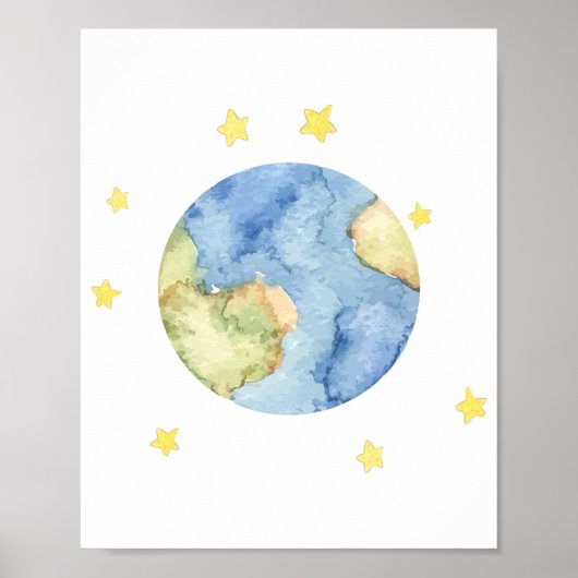 Space wall decor, Earth wall decor poster (Voorkant)