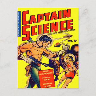 Space Warrior Science Fiction Comic Briefkaart