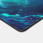 Space Whale, opvallende neondieren Bureaumat (Hoek)