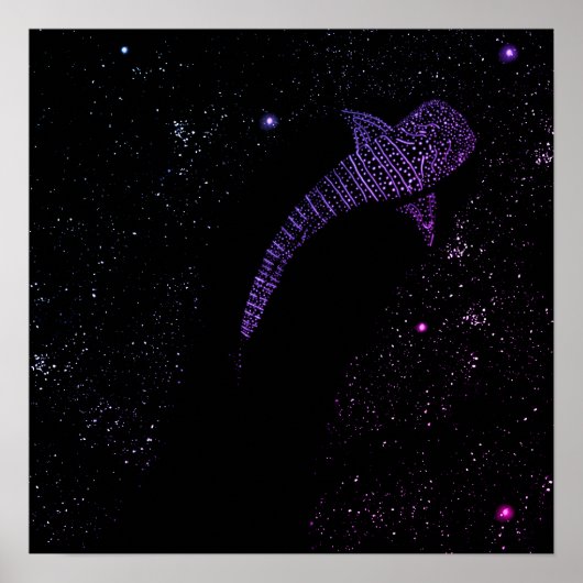 Space Whale Shark Poster (Voorkant)