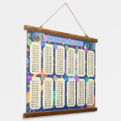 Space Wiskunde Adventures! - (Vermenigvuldiging 1  Hangend Wandkleed (Gebogen)