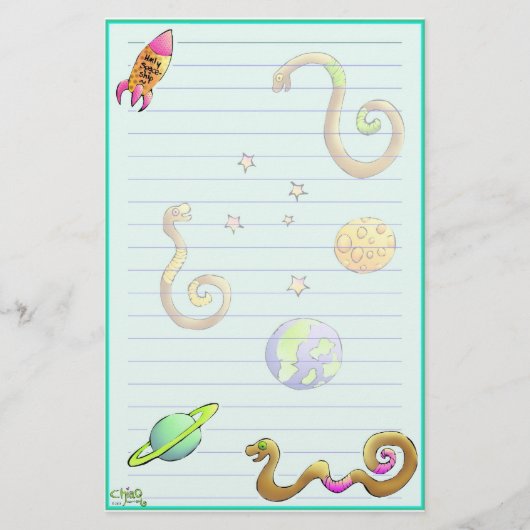 Space Woims Stationery~ Briefpapier (Voorkant)