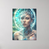 Space Woman Mooie Scifi Canvas Afdruk (Voorkant)