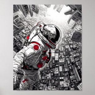 Space World Aerial Shot - Shohei Otomo stijl Poste Poster