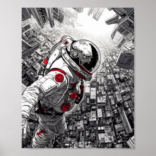 Space World Aerial Shot - Shohei Otomo stijl Poste Poster (Voorkant)