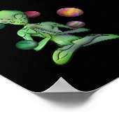 Space Yoga Spirituele Alien-reclame Poster (Hoek)