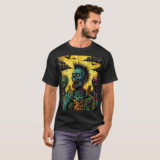 Space Zombie Apocalypse T-shirt (Voorkant volledig)