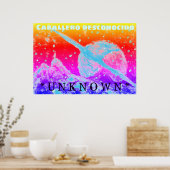 Space Zwervers Onbekende Film Poster Kunstprint (Keuken)