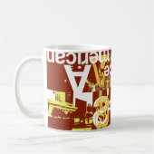 SpaceAmerican in het rood Koffiemok (Links)